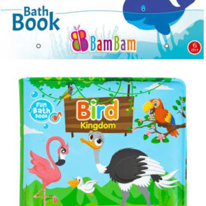 BAM BAM Baby knížka ptáčci pískací do vany na koupání pro miminko
