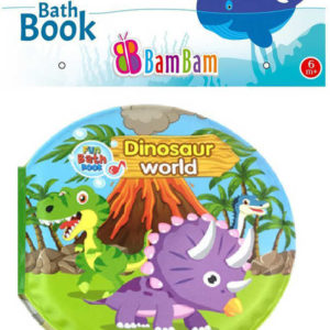 BAM BAM Baby knížka svět dinosaurů pískací do vany na koupání pro miminko