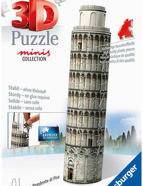 RAVENSBURGER Puzzle 3D Mini budova Šikmá věž v Pise 54 dílků plast