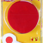 Malý výpravčí set červená čepice s píšťalkou a plácačkou na kartě