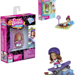 MATTEL Mega Construx stavebnice mikro panenka Barbie s doplňky 6 druhů