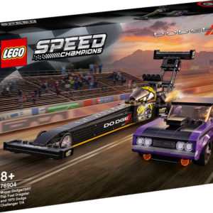 LEGO SPEED CHAMPIONS Mopar Dodge Dragster + Challenger 76904 STAVEBNICE
