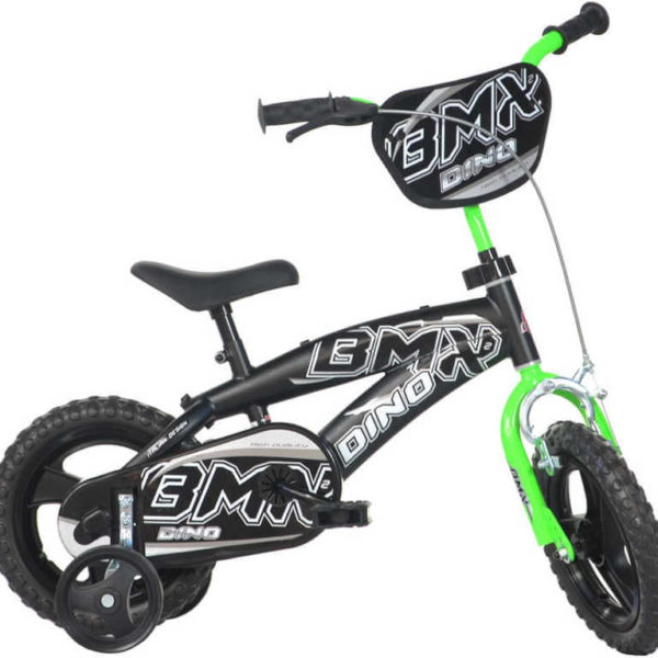 ACRA Kolo DINO BIKES BMX 12" chlapecké černé balanční kolečka CSK5125