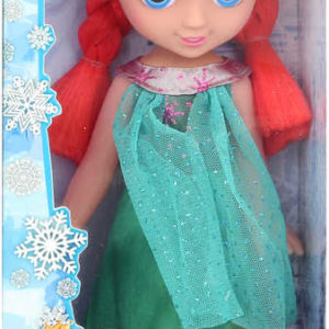 Panenka zrzka sněhová princezna 28cm zrzavé vlasy v krabici
