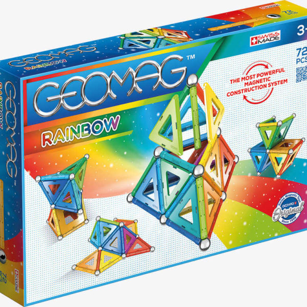 GEOMAG Rainbow 72 dílků duhová magnetická STAVEBNICE