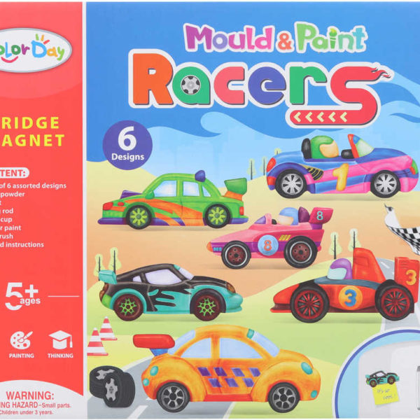 Výroba magnetů Závodní auta kreativní set dekorace v krabici