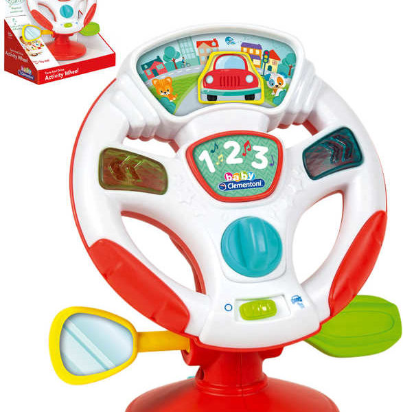 CLEMENTONI Baby volant interaktivní s přísavkou na baterie LED Světlo Zvuk