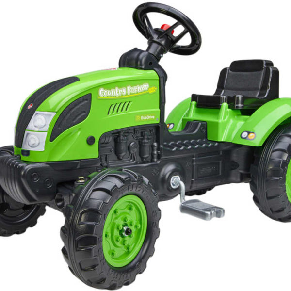 FALK Baby traktor Country Farmer šlapací Zelený vozítko s klaksonem