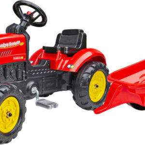 FALK Set baby traktor Country Farmer šlapací Červený vozítko s valníkem