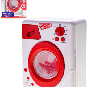 Pračka dětská automatická 19cm set se 3 ramínky na baterie Světlo Zvuk
