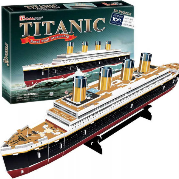 PUZZLE 3D Stavebnice model Titanic 35 dílků skládačka v krabici karton