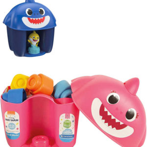 CLEMENTONI CLEMMY BabyShark kostky 6ks s figurkou v kyblíku pro miminko
