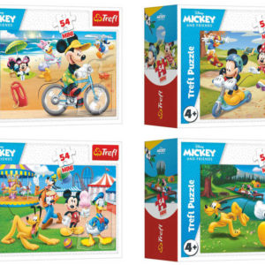 TREFL PUZZLE Mickey Mouse Den s přáteli mini 20x13cm 54 dílků 4 druhy