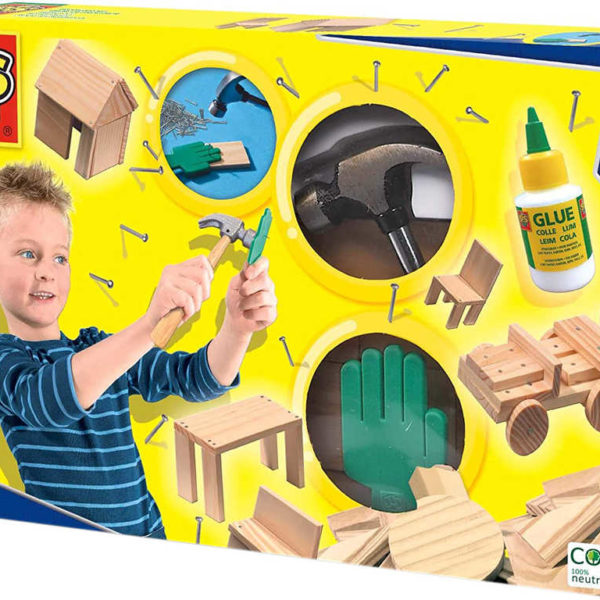 SES CREATIVE DŘEVO Výroba dřevěných hraček kreativní set v krabici