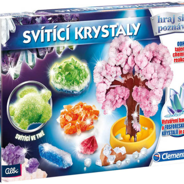 CLEMENTONI Výroba svítících krystalů svítí ve tmě dětská laboratoř