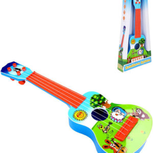 Kytara dětská barevná 41cm Krtek (Krteček) plast *HUDEBNÍ NÁSTROJE*