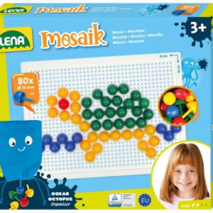 LENA Mozaika barevná klobouček hladký 1,5cm 80ks v krabici