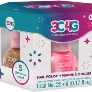 MAKE IT REAL Dětské laky na nehty set 5 barev 25ml růžové