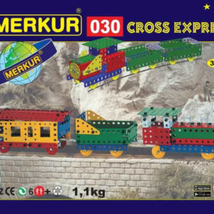 MERKUR M 030 Vláček Cross Expres 310 dílků *KOVOVÁ STAVEBNICE*