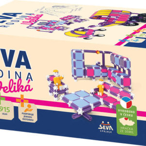 SEVA RODINA Veliká plastová XL STAVEBNICE 915 dílků v krabici
