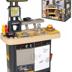 SMOBY Food corner herní set s doplňky 29ks kuchyňka + restaurace 2v1