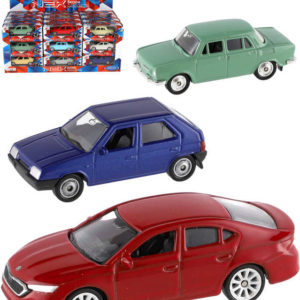 WELLY Auto model Škoda 7cm volný chod 1:60 různé druhy v krabičce