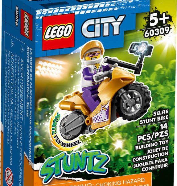 LEGO CITY Kaskadérská motorka se selfie tyčí 60309 STAVEBNICE