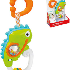 CLEMENTONI Baby chrastítko chameleon s úchytem na baterie pro miminko Zvuk