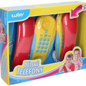 Telefony dětské drátové pokojové set 2ks na baterie Zvuk