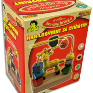 DŘEVO Labyrint se zvířátkami 3 druhy *DŘEVĚNÉ HRAČKY*