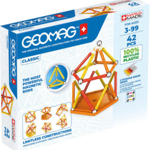 GEOMAG Classic oranžová 42 dílků Eko magnetická STAVEBNICE