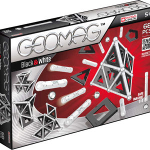 GEOMAG Black and White 68 dílků černobílá magnetická STAVEBNICE