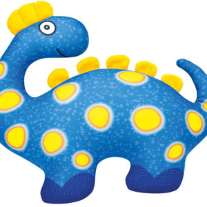 BINO Dinosaurus barevný 33cm žlutomodrý textilní mazlíček zvířátko