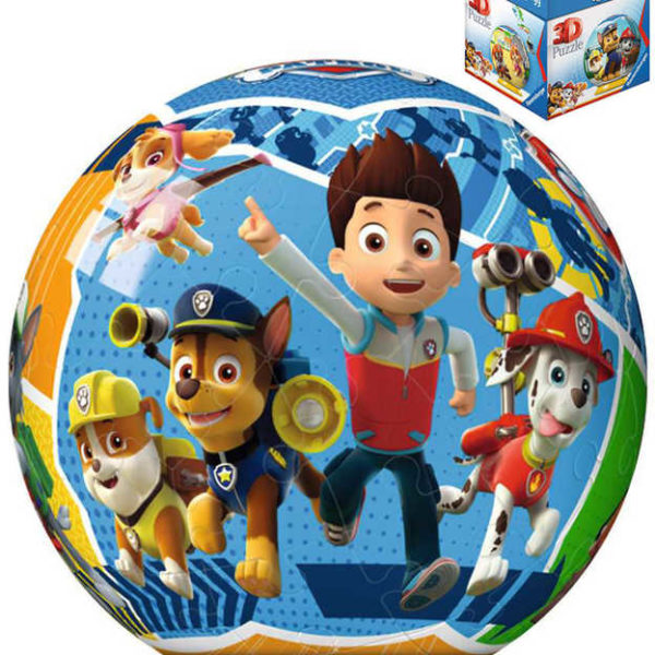 RAVENSBURGER Puzzleball 3D skládačka 54 dílků Tlapková Patrola 3 druhy