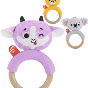 FISHER PRICE Baby kousátko kroužek bavlněné zvířátko 3 druhy pro miminko