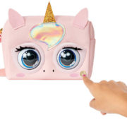 SPIN MASTER Purse Pets Kabelka interaktivní jednorožec mrkací na baterie Zvuk kůže