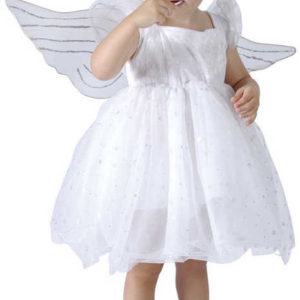 KARNEVAL Šaty andílek vel.XS (92-104cm) 3-4 roky *KOSTÝM*