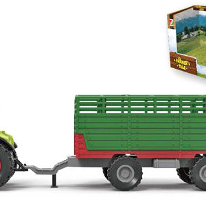 Traktor farmářský 29cm set s přívěsem na baterie Světlo Zvuk v krabici