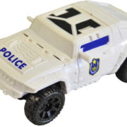 Transformer auto robot 2v1 s přeměnou policie 5 druhů plast