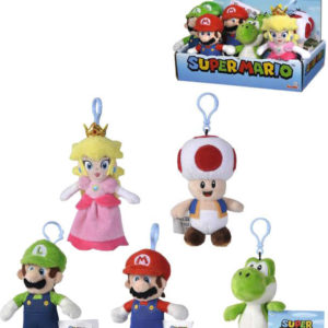 SIMBA PLYŠ Baby klíčenka Super Mario přívěsek na klíče 5 druhů