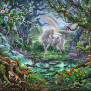 RAVENSBURGER Hra puzzle únikové Jednorožec 759 dílků 70x50cm skládačka 2v1