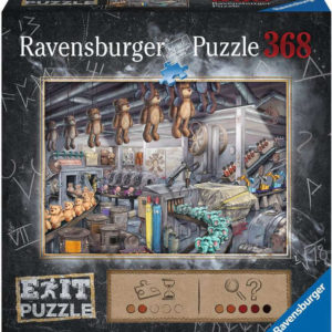 RAVENSBURGER Hra puzzle únikové Továrna na hračky 368 dílků 70x50cm skládačka 2v1
