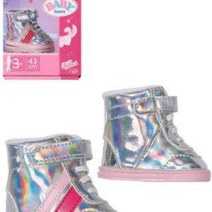 ZAPF CREATION BABY BORN Tenisky stříbrné botičky 1 pár pro panenku miminko