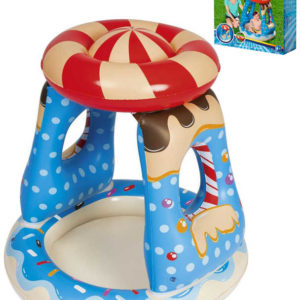 BESTWAY Baby bazén sladký domeček 91x91x89cm se stříškou 52270