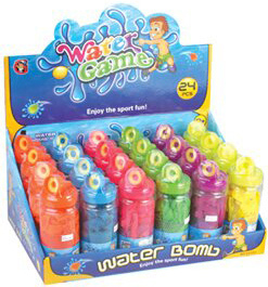 MAC TOYS Vodní bomby barevné balónky na vodu set v dóze 6 barev