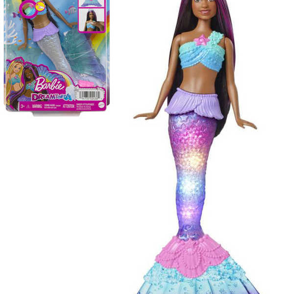 MATTEL BRB Dreamtopia panenka Barbie mořská panna na baterie Světlo