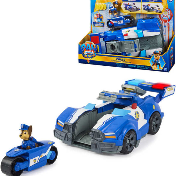 SPIN MASTER Auto motorka 2v1 Chase Tlapková Patrola na baterie Světlo Zvuk SPIN MASTER Auto motorka 2v1 Chase Tlapková Patrola na baterie Světlo Zvuk