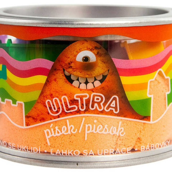 EP Line Ultra písek kinetický magický 200g oranžový set s formičkami v plechovce