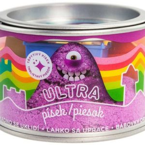 EP Line Ultra písek kinetický magický 200g fialový s glitry s formičkami v plechovce