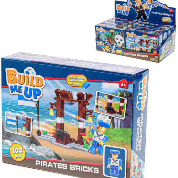 BuildMeUP Pirates Bricks 96-103 dílků 4 druhy plast STAVEBNICE
